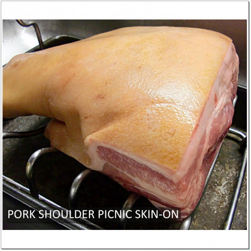 Pork Collar SHOULDER with bone skin on SHOULDER PICNIC frozen LOCAL PREMIUM whole cuts 7 9